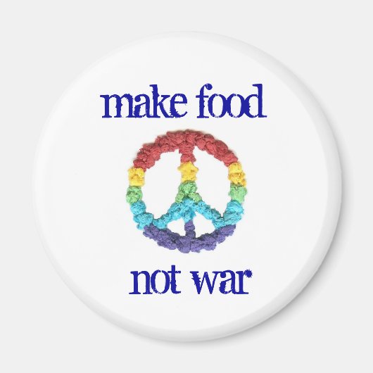 Aimant frigo Make Food Not War (Devant)