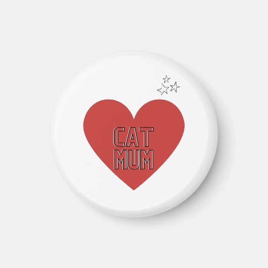 aimant frigo maman chat (Devant)