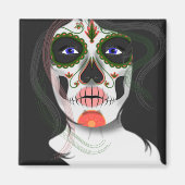 Aimant frigo Masque d'Halloween mexicain (Devant)