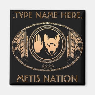 Aimant frigo Metis Aimant Drapeau Metis personnali