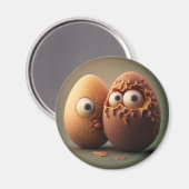 aimant frigo, oeufs surréels (Recto/Verso)