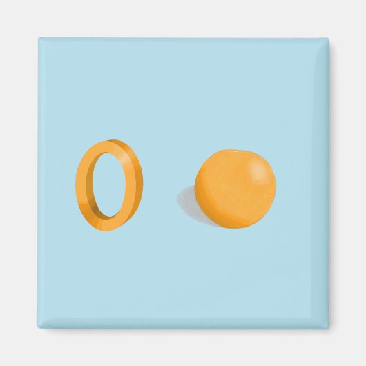 Aimant frigo orange (Devant)