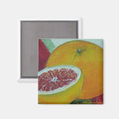 Aimant frigo pamplemousse rouge (Recto/Verso)