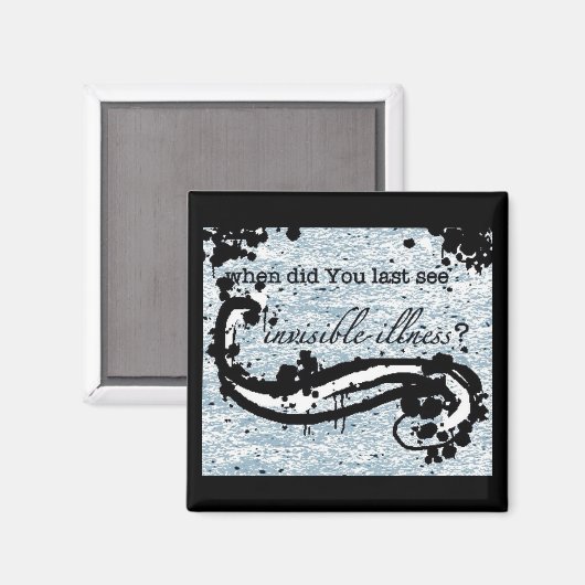 aimant frigo pour maladies invisibles (Recto/Verso)