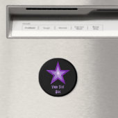 Aimant frigo Purple Star 'Your Text' noir (In Situ (Lave-vaisselle))
