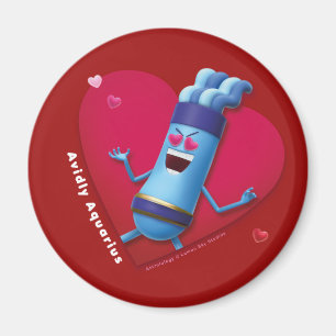 Aimant frigo Saint Valentin pour Aquarius