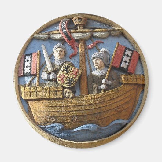 Aimant frigo Sceau Amsterdam City (Devant)