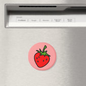 Aimant frigo simple fraise (In Situ (Lave-vaisselle))