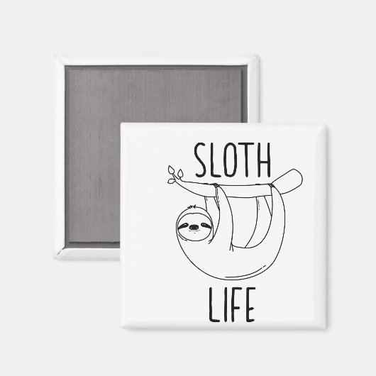 Aimant frigo Sloth Life (Recto/Verso)