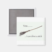 Aimant frigo sorcier broomstick (Recto/Verso)