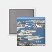 Aimant frigo souvenir de voyage San Juan Porto Ric (Recto/Verso)