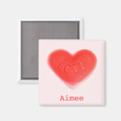 Aimant frigo Swet Heart Rose 'Nom' (Recto/Verso)