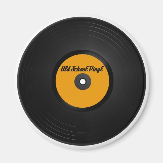 Aimant frigo Vinyl Old School (Devant)