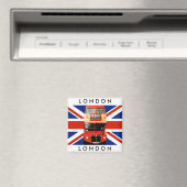 Aimant frigo w. London Bus et British Flag (In Situ (Lave-vaisselle))