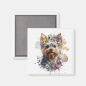 Aimant frigo Yorkie classique (Recto/Verso)