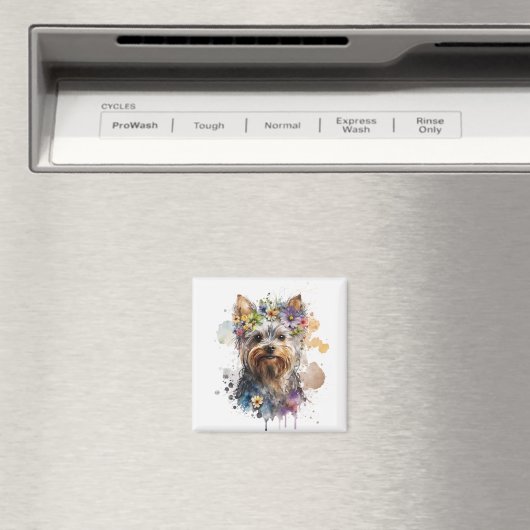 Aimant frigo Yorkie classique (In Situ (Lave-vaisselle))