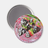 Aimant frigorifique à fraises recouvertes de choco (Recto/Verso)