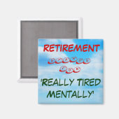 Aimant frigorifique à la retraite (Recto/Verso)