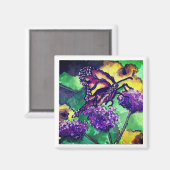 Aimant frigorifique à papillon du printemps (Recto/Verso)