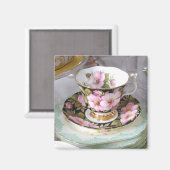 Aimant frigorifique à thé floral (Recto/Verso)