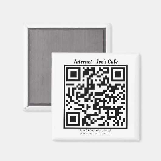 Aimant frigorifique avec code QR (Recto/Verso)