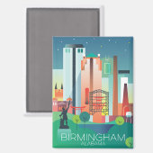 Aimant frigorifique Birmingham Alabama (Recto/Verso)