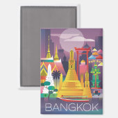 Aimant frigorifique de Bangkok (Recto/Verso)