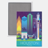 Aimant frigorifique de Houston (Recto/Verso)