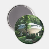 Aimant frigorifique de la maison à soucoupes volan (Recto/Verso)