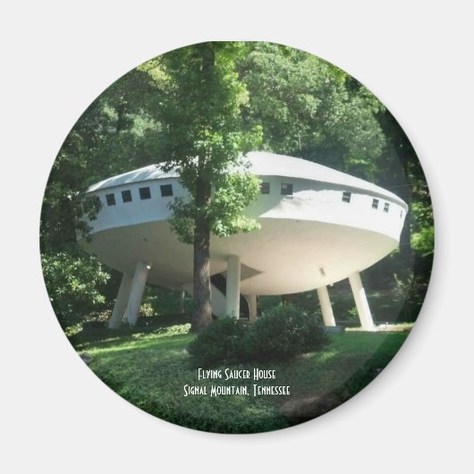 Aimant frigorifique de la maison à soucoupes volan (Devant)