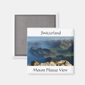 Aimant frigorifique de Lucerne Suisse (Recto/Verso)