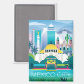 Aimant frigorifique de Mexico (Recto/Verso)