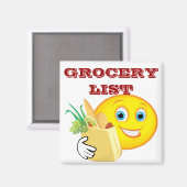 Aimant frigorifique, épicerie (Recto/Verso)