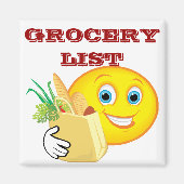 Aimant frigorifique, épicerie (Devant)