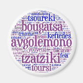 Aimant frigorifique grec (Rond) (Devant)