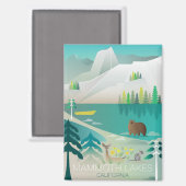 Aimant frigorifique Mammoth Lakes (Recto/Verso)