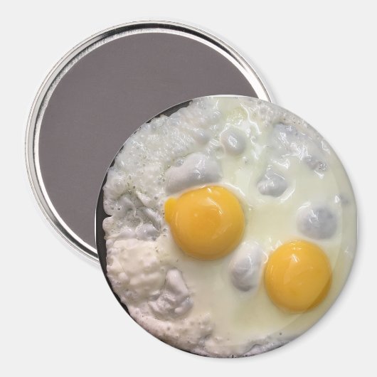 Aimant frigorifique : Oeuf frit (Recto/Verso)