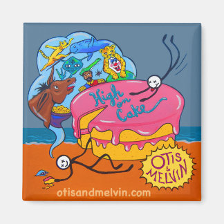 Aimant frigorifique - Otis & Melvin, High on Cake