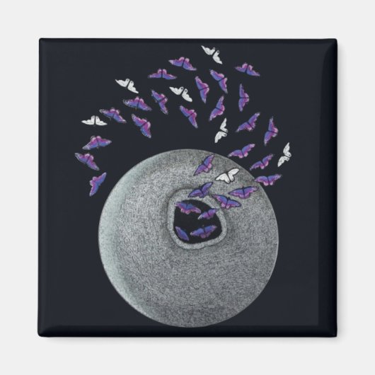 Aimant frigorifique - Papillons Émergents (Devant)