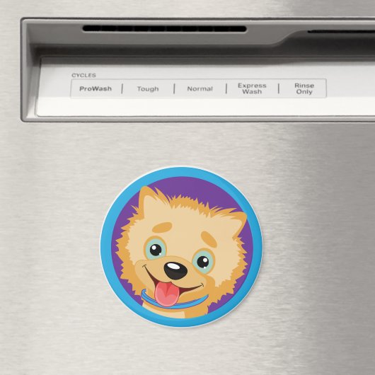 Aimant frigorifique Poméranien - Or (In Situ (Lave-vaisselle))