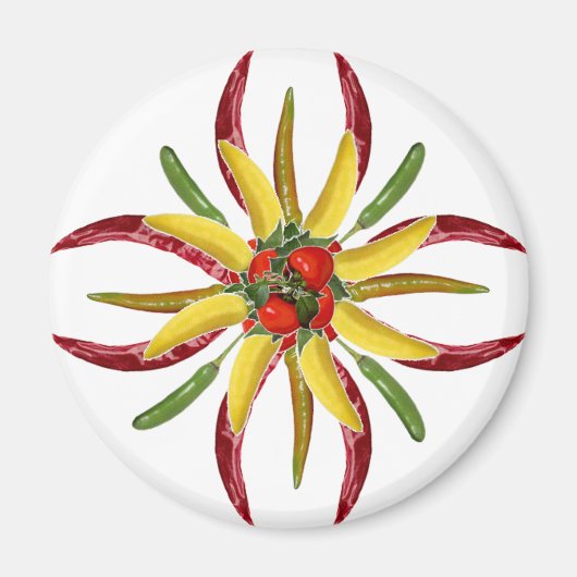 Aimant frigorifique pour poivrons chauds (Devant)