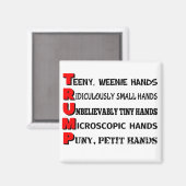 Aimant frigorifique Trump Mains Minces (Recto/Verso)