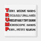 Aimant frigorifique Trump Mains Minces (Devant)