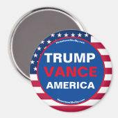 Aimant frigorifique TRUMP VANCE AMERICA (Recto/Verso)