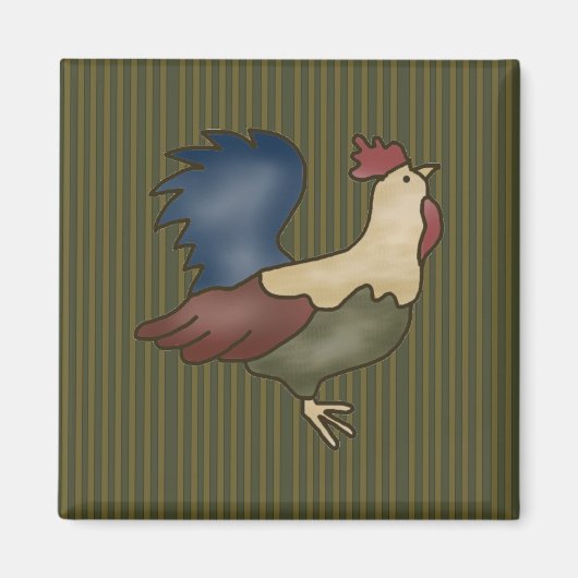 Aimant frigorifique Vert Coq France (Devant)