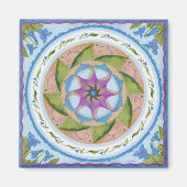 Aimant frigorifique Violets Bleus (Devant)