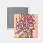 Aimant Frisser mon âme | Tatto de poulpe (Recto/Verso)