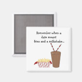 Aimant Frites et un milkshake (Recto/Verso)