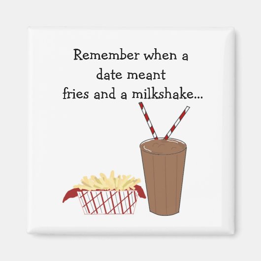 Aimant Frites et un milkshake (Devant)