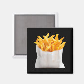 Aimant Frites frites drôle de costume de nourriture d'Hal (Recto/Verso)